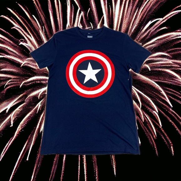 Marvel Comics Official ADULT LARGE Captain America Shield T-Shirt Tee Avengers - Picture 14 of 14